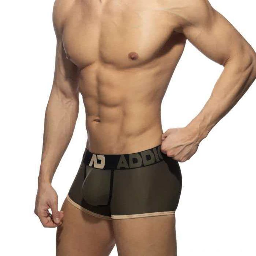 Мужские трусы хипсы хаки с пуш-ап Addicted AD1083-14