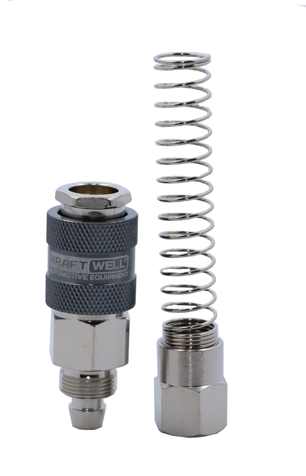 KraftWell KRW-QCS0812F БРС "мама" c пружиной для шланга 8*12 мм, 1 шт