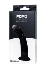 Анальный фаллоимитатор Popo с изгибом черный 13 см
