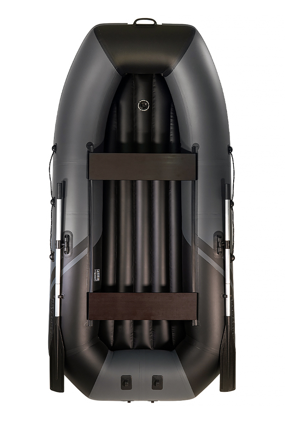 YACHTMAN-280 МНД НАДУВНОЕ ДНО (Яхтман) серый-черный (лодка ПВХ с усилением)