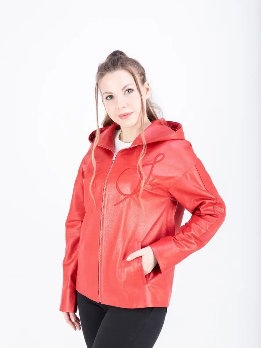 Куртка женская кожаная большие размеры