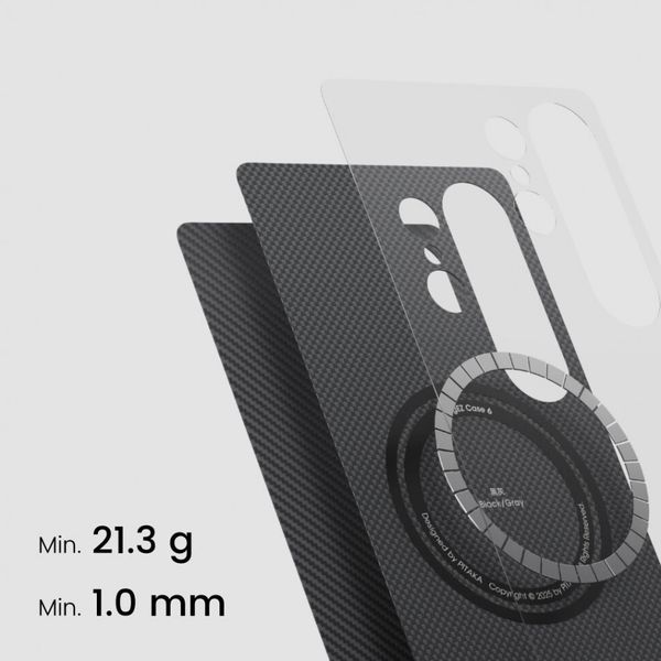 Чехол Pitaka Tactile Woven для Samsung Galaxy S25 Plus, Черный | Twill