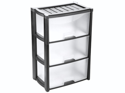 Комод 3-х секционный "Колорит" (черный)