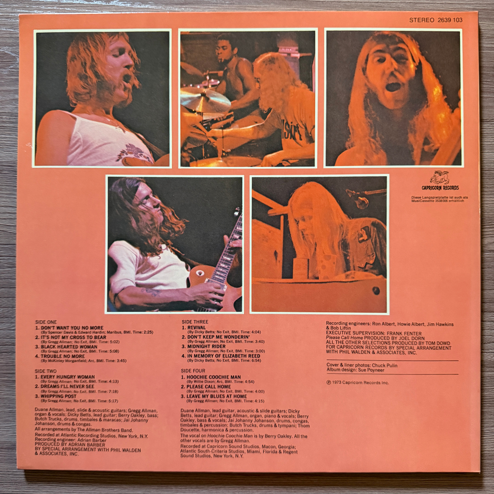 The Allman Brothers Band ‎– Beginnings 2LP (Германия 1976г.) Т