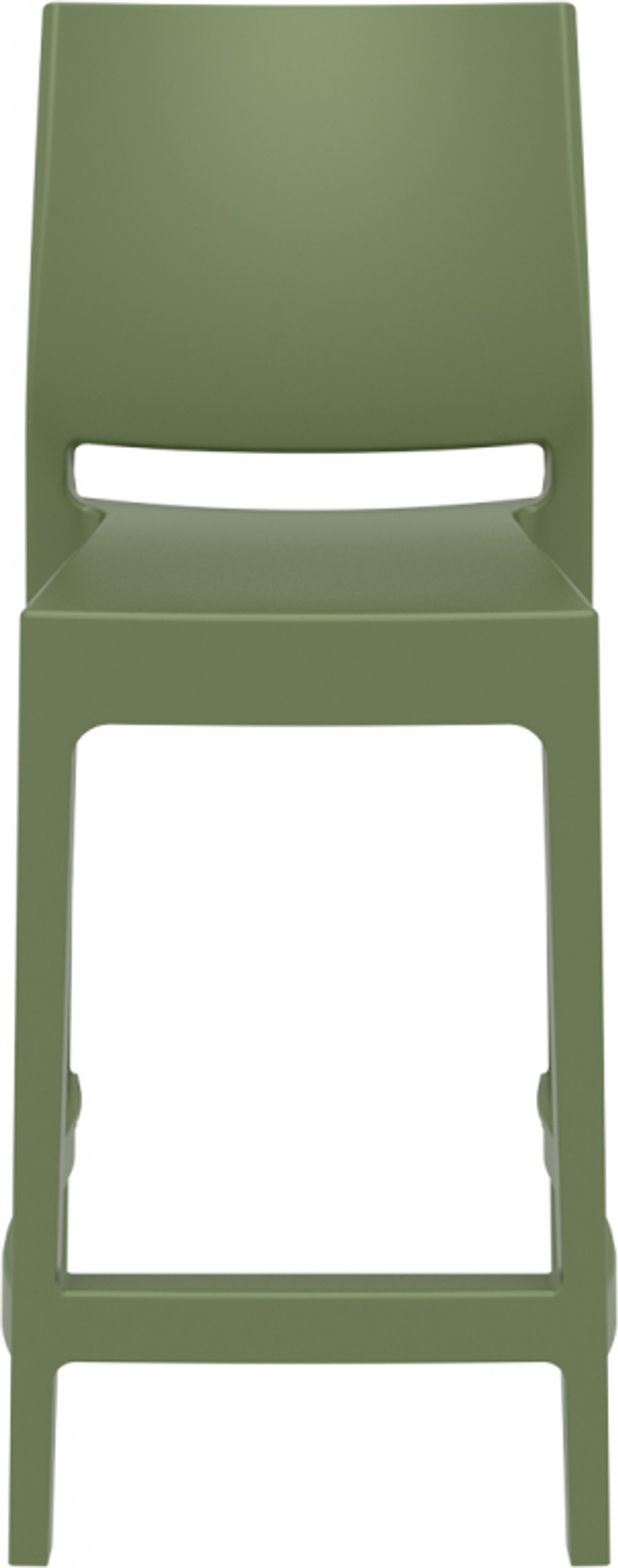 Стул пластиковый полубарный, Siesta Contract Maya Bar 65, оливковый