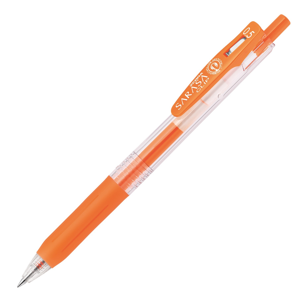 Zebra Sarasa Clip неоново-оранжевая купить гелевые ручки с доставкой по Москве, Санкт-Петербургу и РФ