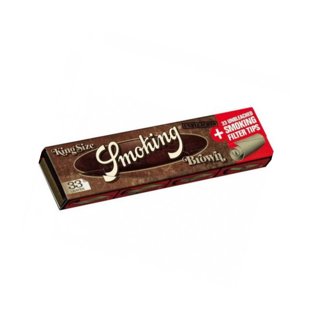!Бумага для сигарет "Smoking" KS Brown + Filters 33л*24шт