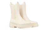 DIOR Trial Cow Leather Chelsea Boots Women"s White
