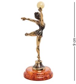 AM-1334 Фигурка «Гимнастка» (латунь, янтарь)