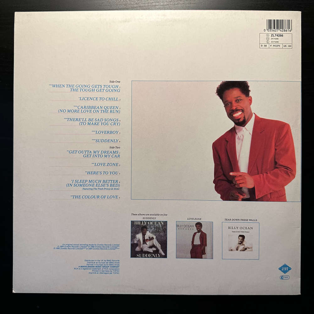 Billy Ocean - Greatest Hits (Германия 1989г.)