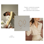 Серьги Union асимметричные, позолота