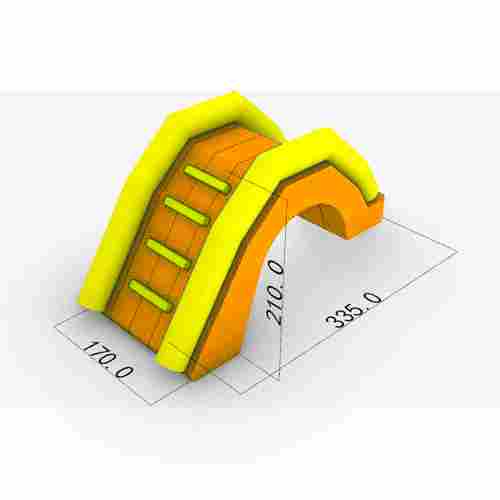 Надувная мини-лестница для бассейна из ПВХ, оранжевый, 3,3*1,7*2,1 м