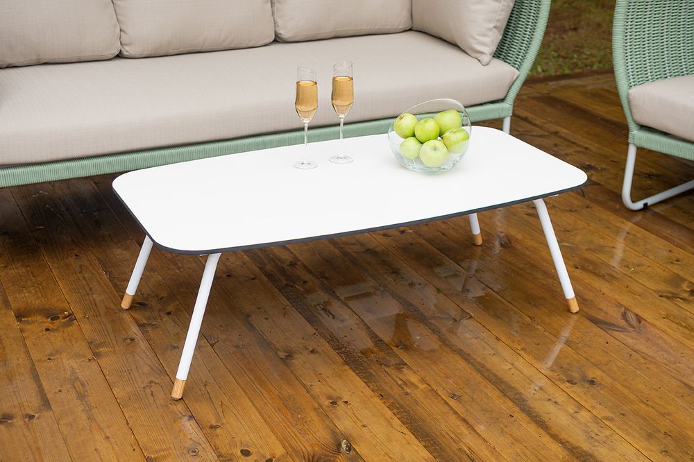 "Фиджи" лаунж-зона 5-местная плетеная из роупа (веревки), каркас алюминиевый светло-серый, роуп зеленый (4204)