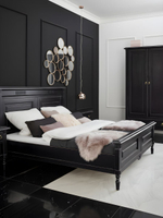 Кровать Джоли 180х200 из массива береза, черный