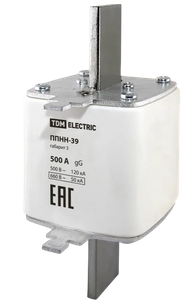 Плавкая вставка TDM ELECTRIC ППНН-39 габ.3, 500А SQ0713-0038