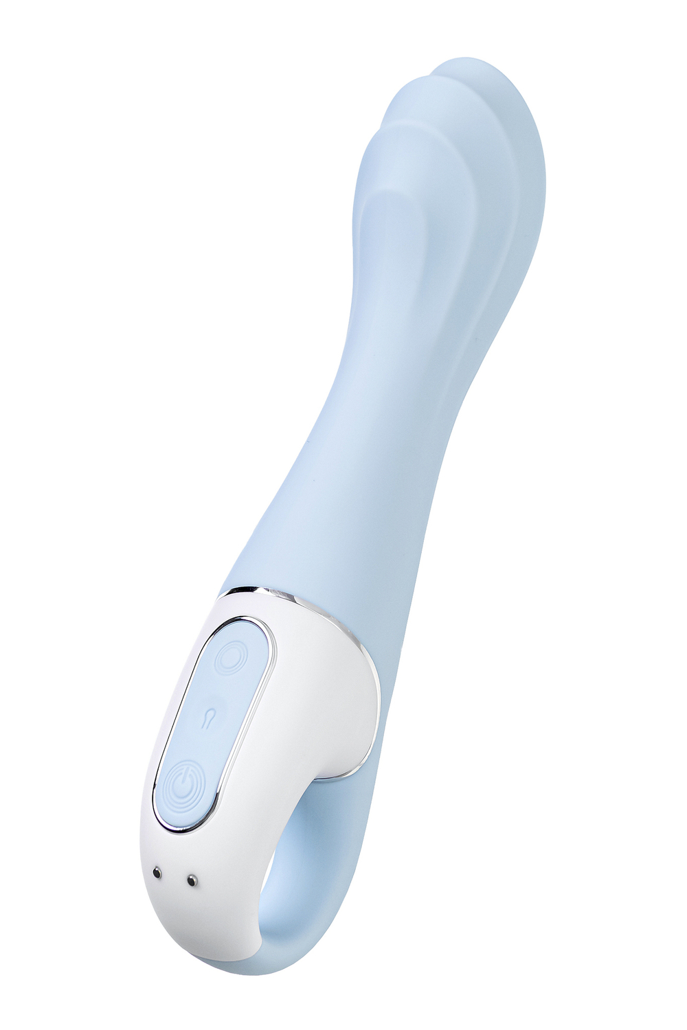Нереалистичный вибратор Satisfyer Air Pump Vibrator 5, силикон, голубой,  см.