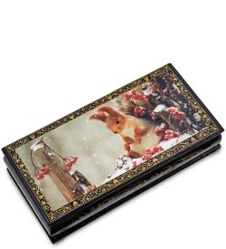 Народные промыслы ШК-11/12-L Шкатулка-купюрница в технике декупаж (8х17х4)