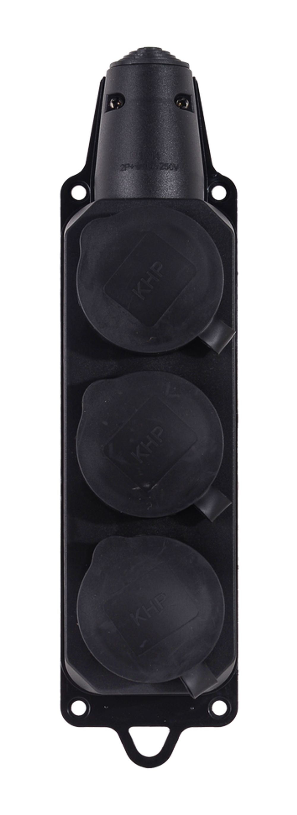 Колодка 3 гнезда с/з, каучук IP44 16А Вихрь