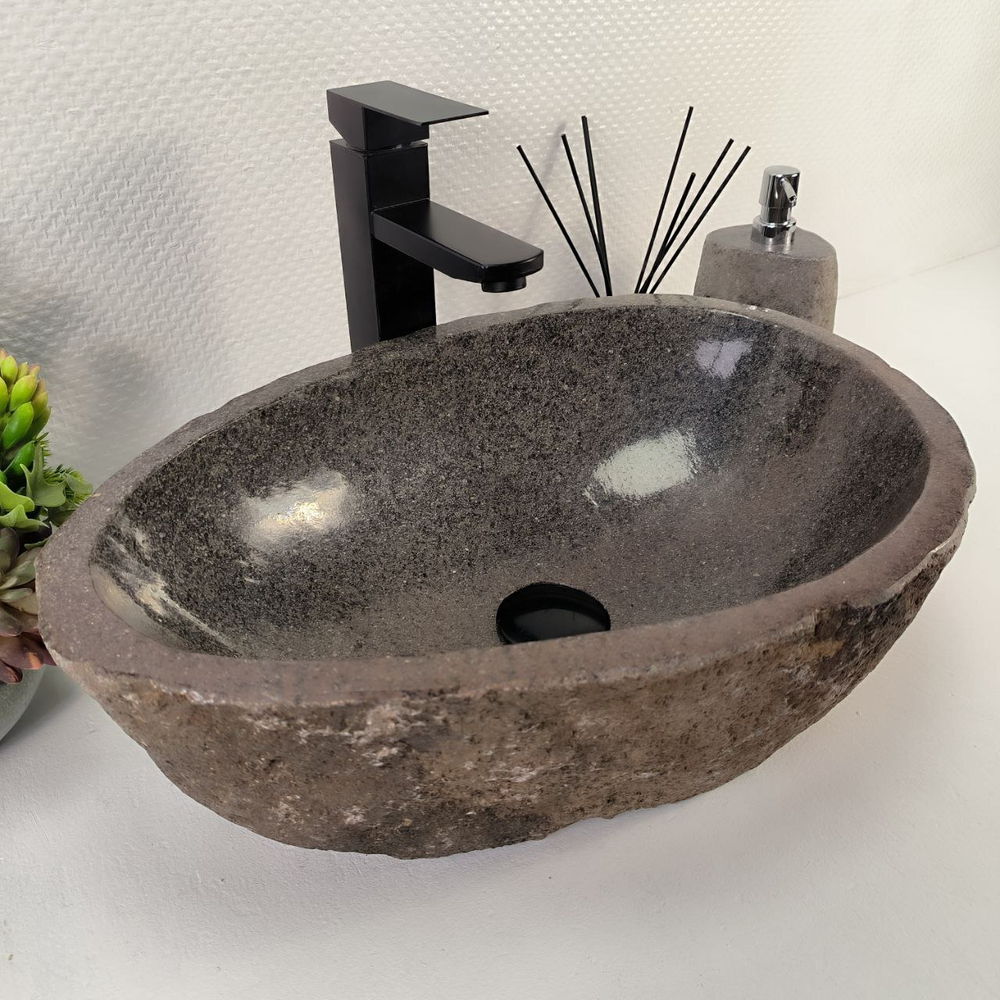 Раковина из речного камня RS-65146 49*33*15 0856