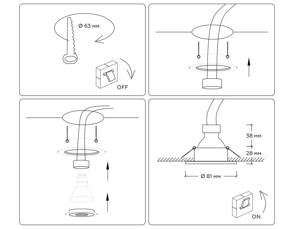 Ambrella Светильник встраиваемый Standard Tech TN102451