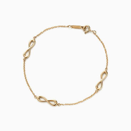 Браслет из жёлтого золота 18k, Tiffany 💠 infinity Love. В наличии