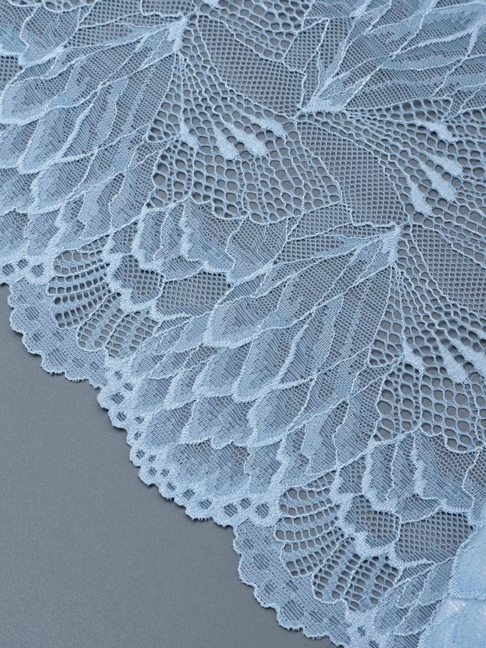 Эластичное кружево для белья цвет нежно-голубой ширина 22 см
