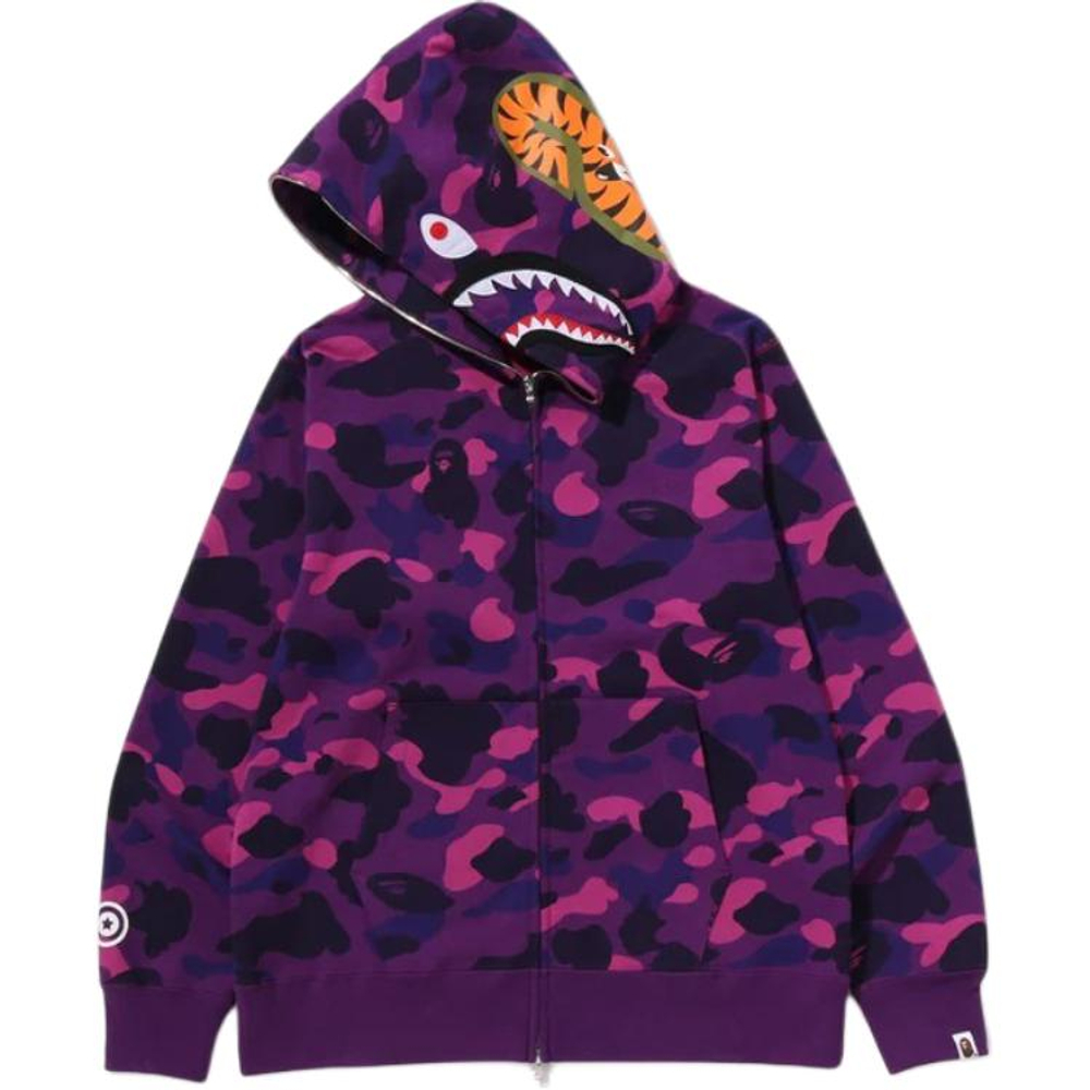 A Bathing Ape Bathing Ape Ss26 Color Camo Shark Full Zip Худи Свитшот