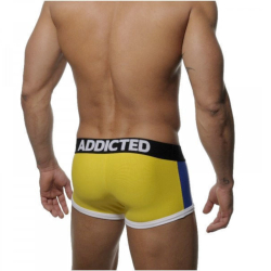 Мужские трусы боксеры синие с желтым Addicted Boxer