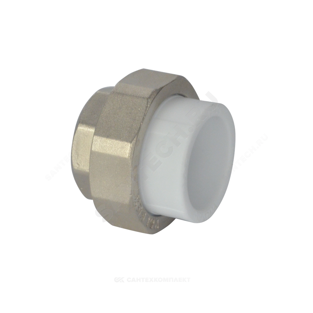 Муфта PP-R комбинированная разъемная белая Дн 32х1" ВР усиленная VALFEX 10155025У