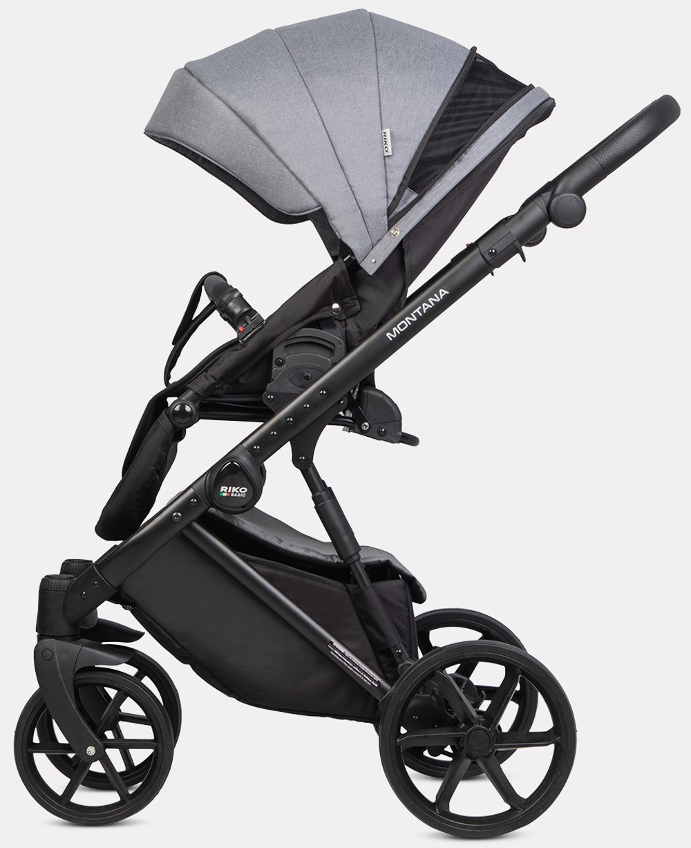 Детская коляска Riko Basic Montana 2 в 1 52 Grey (серый)