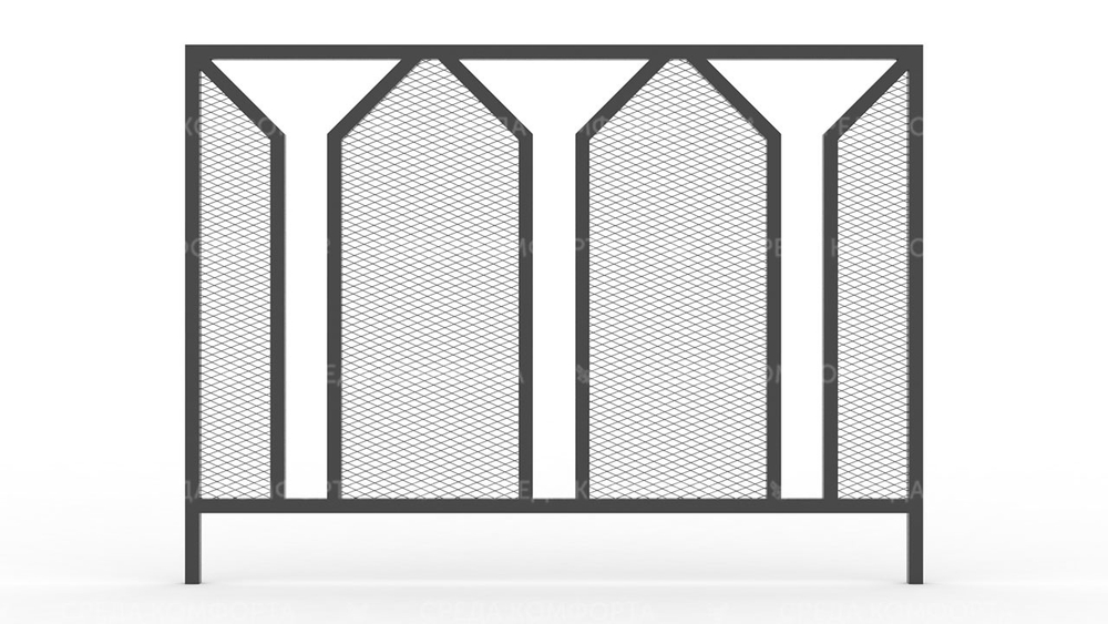 Забор из сетки рабицы ZBR0182