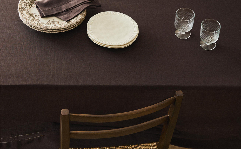 Zara Home скатерть из хлопка, ажурная отделка, 250 170 см