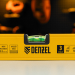 Уровень алюминиевый, магнит, фрезерованный, 3 глазка (1 зеркал.) 0,5 мм/м, 1000 мм Denzel