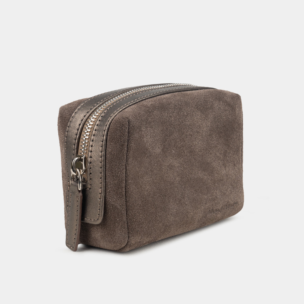 Несессер Mignon из замши и кожи теленка, цвета латте