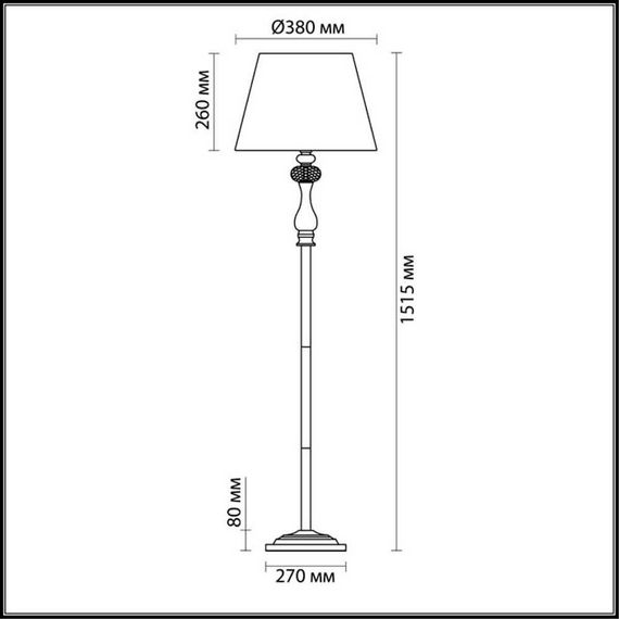 Торшер Odeon Light Classic Aurelia 3390/1F