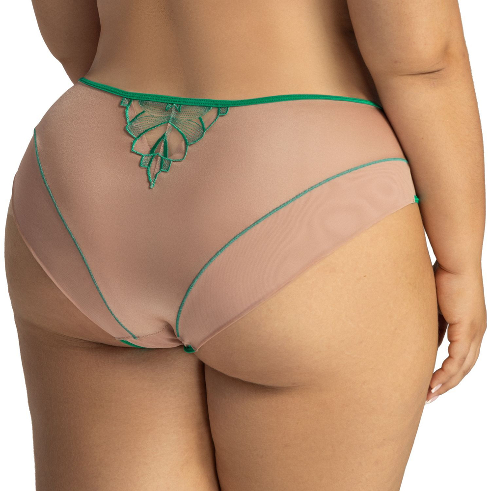 Трусики-слипы Moss с вышивкой (Размер: L) (Цвет: зеленый)