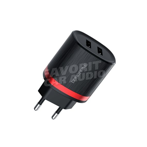 СЗУ 2USB Borofone BA7A FlashPlug чёрный