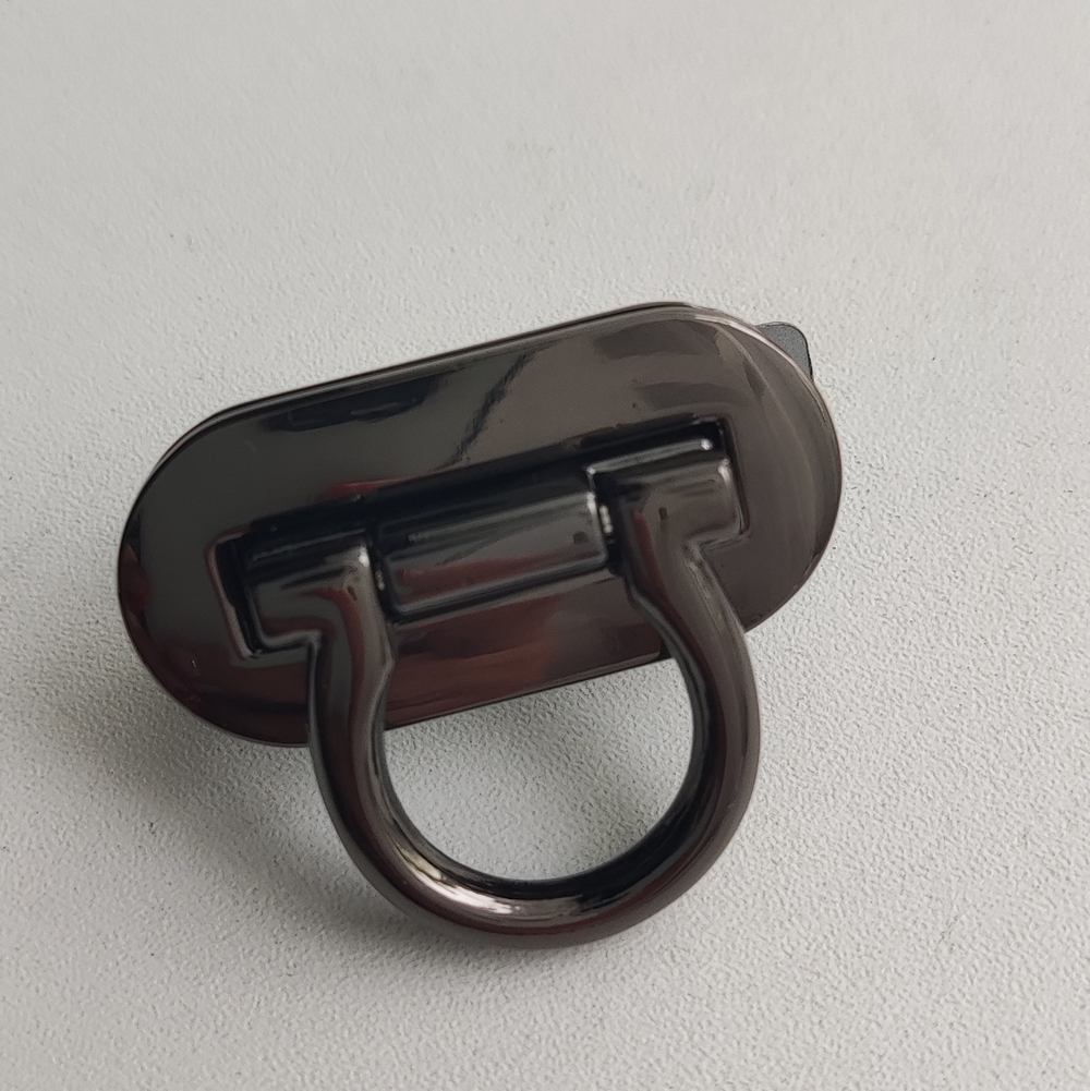 Замок вертушка на винтах Петелька Черный никель