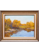 Картина маслом "Река Крюк" Селенских