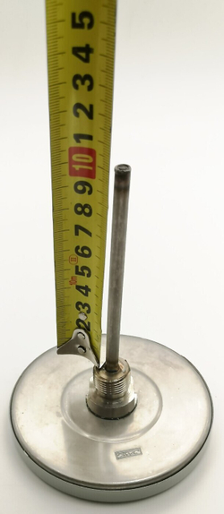 Термометр биметаллический ТБ-2 (-30+60) 100мм, G1/2, 1.5, осевой, показывающий