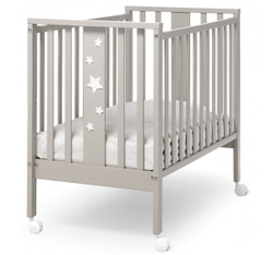 Детская кровать Erbesi Stellina 110х65,5 мини песочный/белый