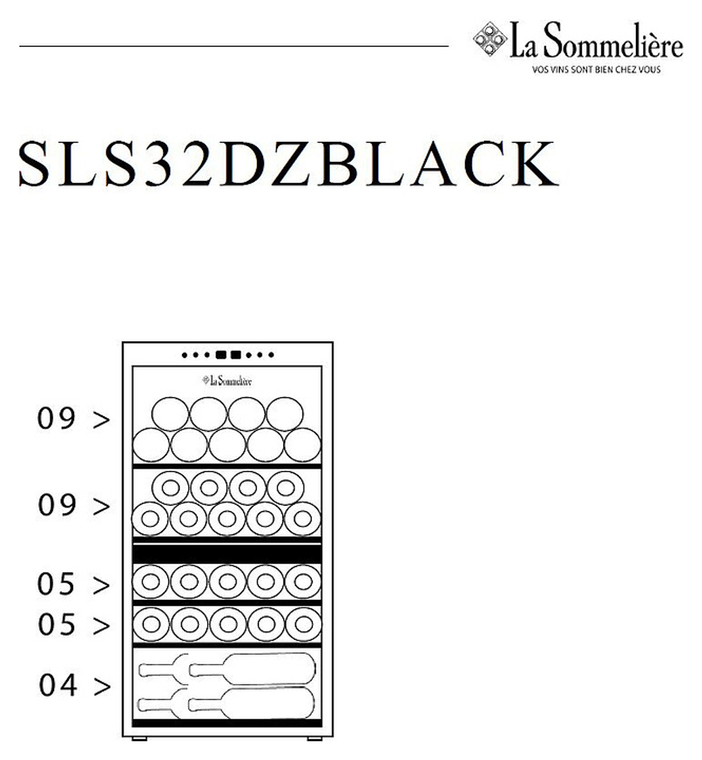 Винный шкаф La Sommeliere SLS32DZBLACK