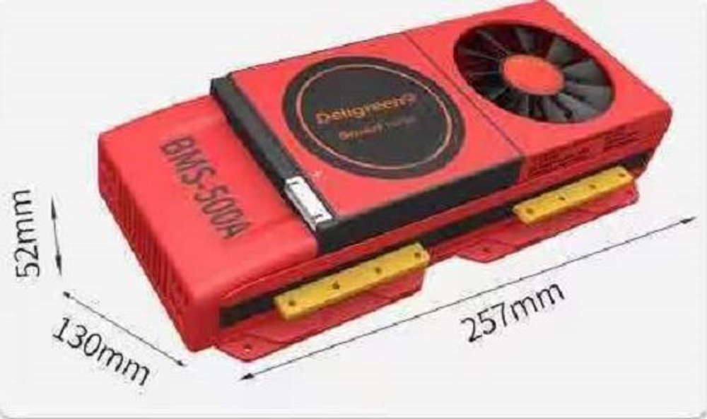 Плата контроля BMS Smart LiFePO4 24S 72V 500A Fan