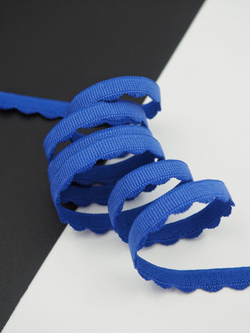 Бельевая резинка ультрамарин ажурная ширина 8 мм с учетом фестона