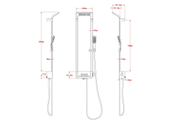 Душевая панель B&W  W2010 Shine White (1300х405x230)