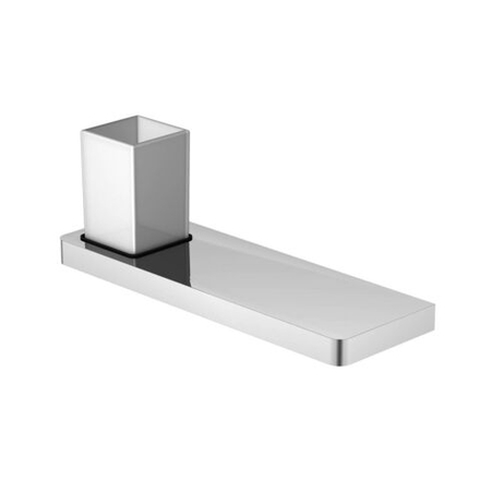 Steinberg Серия 420 Полочка с стаканчиком 300мм, белое сатин. стекло, хром 420 2011