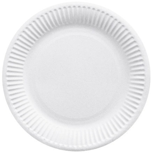 Тарелка КАРТОННАЯ (Авиора) d230, БЕЛАЯ, 700шт/кор