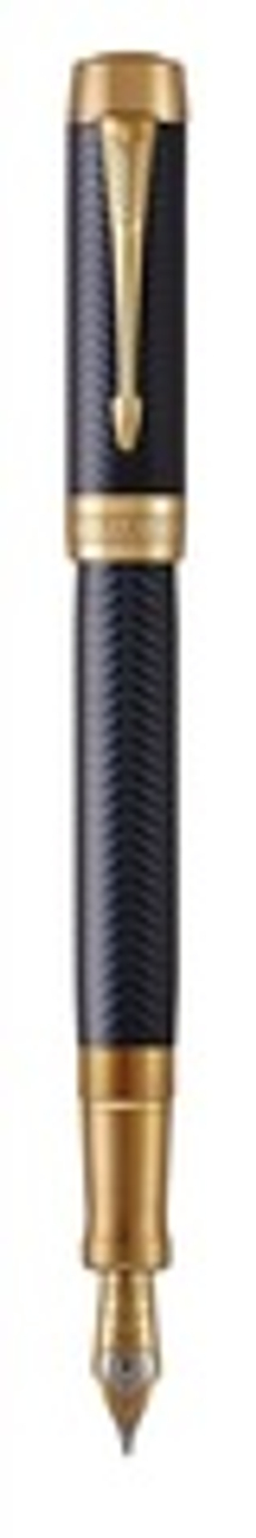 Перьевая ручка Parker Duofold Prestige Centennial, Blue Chevron GT Foutain Pen Fine, перо: F, цвет чернил: black, в подарочной упаковке.