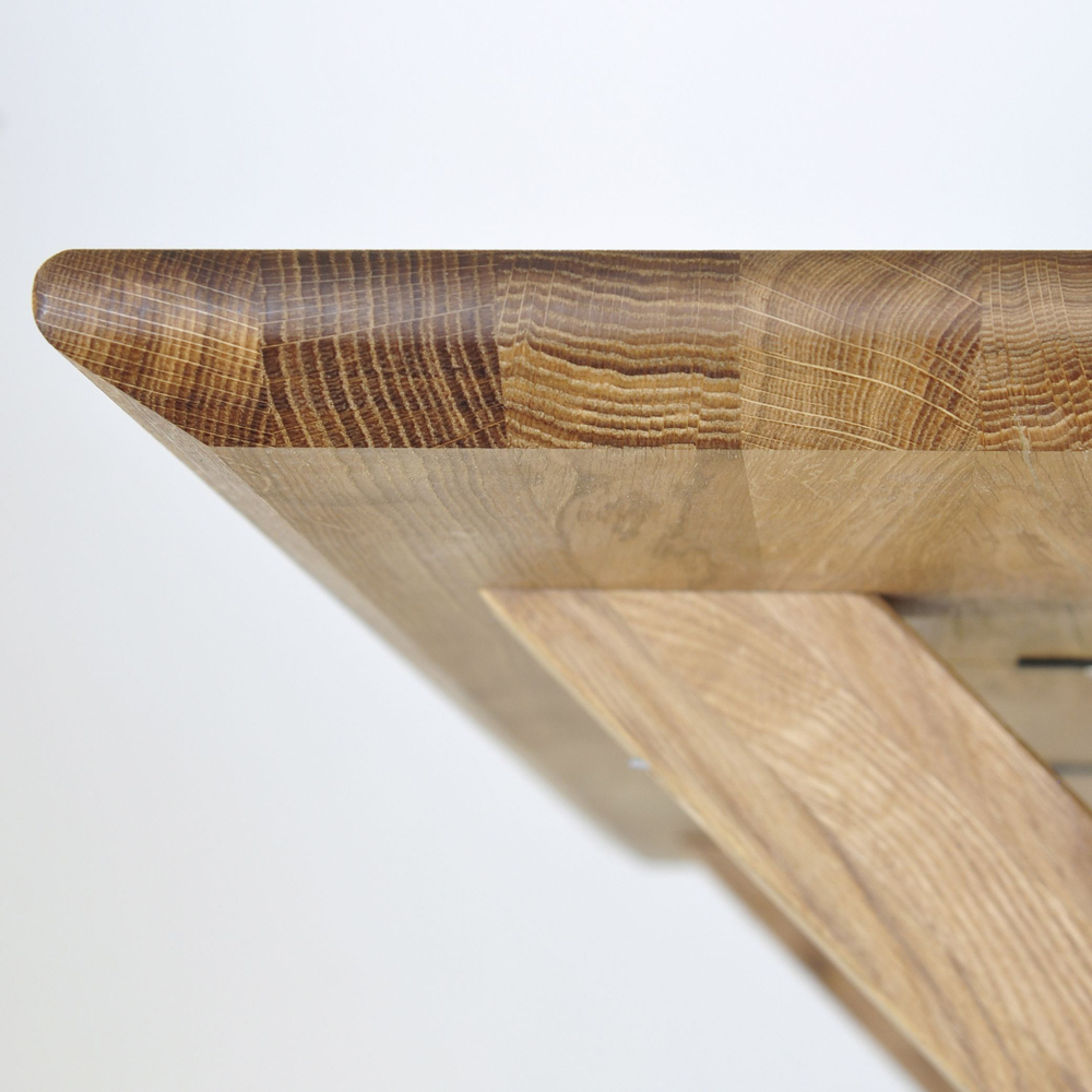 Стол обеденный Уиллис 180х90 см из массива дикого дуба с регулировкой высоты