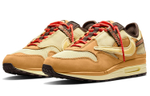 Travis Scott x Nike Air Max 1 "wheat" retro fabric two-layer suede leather non-slip wear-resistant lightweight low-top casual running shoes for men and women the same wheat color